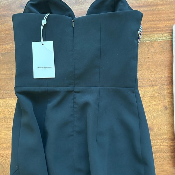 Amanda Uprichard -NWT- Black Strapless rhinestone Asymmetrical Dress - Picture 8 of 9